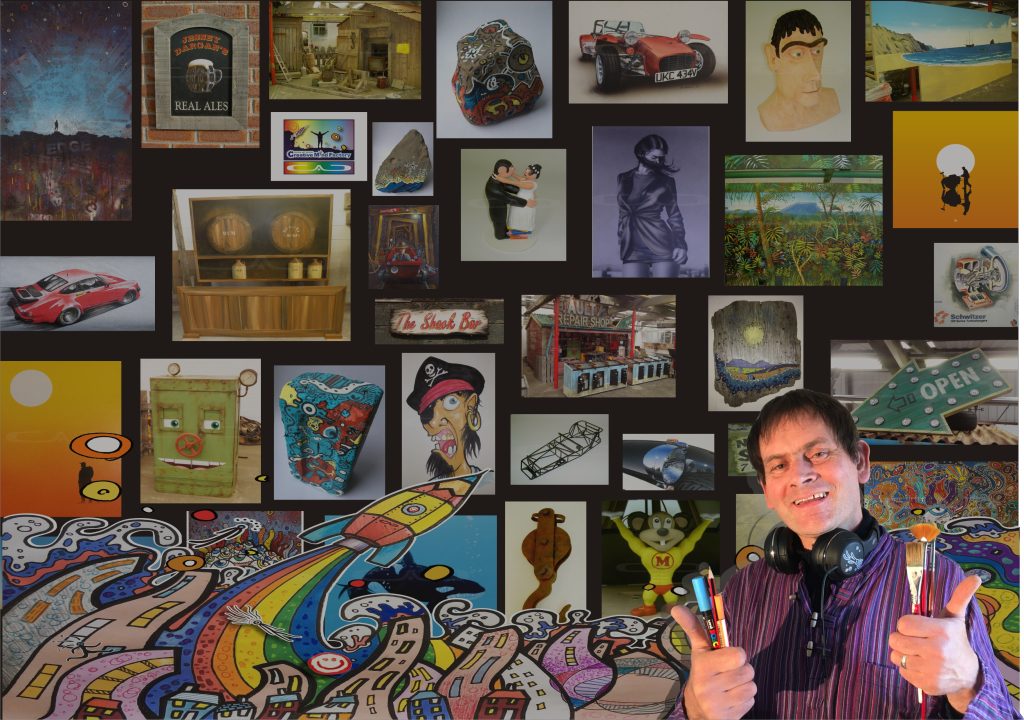 Mike Crispin Mixed media visual art.